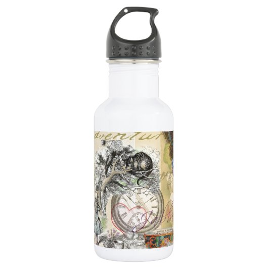 Cheshire Cat Alice Wonderland Klassieker Waterfles (Voorkant)