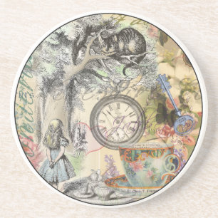 Cheshire Cat Alice Wonderland Klassieker Zandsteen Onderzetter