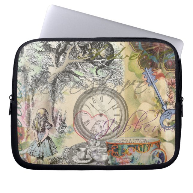 Cheshire Cat Alice Wonderland Laptop Sleeve (Voorkant)