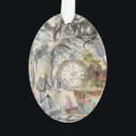 Cheshire Cat Alice Wonderland Ornament<br><div class="desc">Alice en de Cheshire Cat uit Alice in Wonderland - Alice's avonturen in Wonderland kenmerkt de Cheshire Cat, een gelukkige kat die in een boom zit terwijl hij met Alice kletst. Dit afbeelding van de Cheshire Cat komt uit de klassieke Alices Adventures in Wonderland. We voegden symbolische Alice toe in...</div>