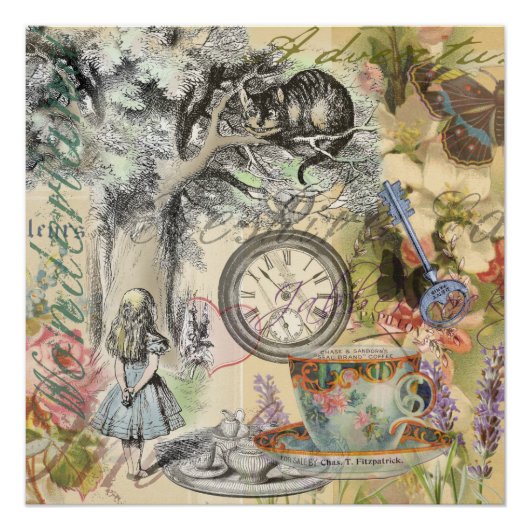 Cheshire Cat Alice Wonderland Poster (Voorkant)