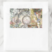 Cheshire Cat Alice Wonderland Rechthoekige Sticker (Tas)