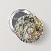 Cheshire Cat Alice Wonderland Ronde Button 5,7 Cm (Voorkant /achterkant)