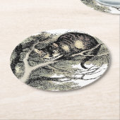 Cheshire Cat Alice Wonderland Ronde Kartonnen Onderzetter (Gebogen)