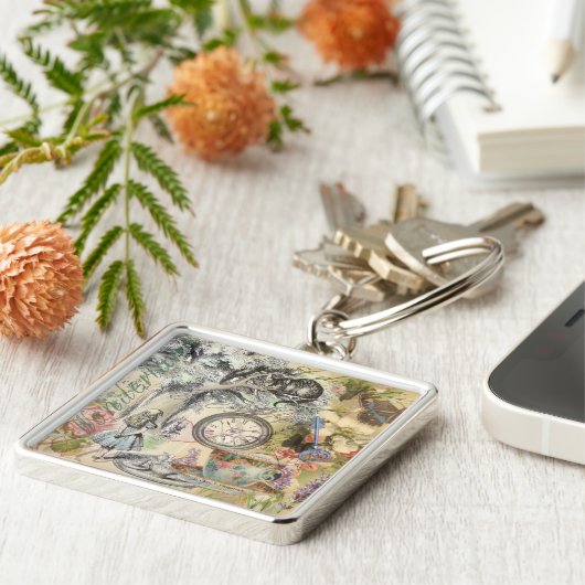 Cheshire Cat Alice Wonderland Sleutelhanger (Zijkant)