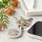 Cheshire Cat Alice Wonderland Sleutelhanger (Zijkant)