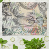 Cheshire Cat Alice Wonderland Theedoek (Gevouwen)