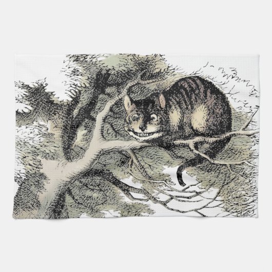 Cheshire Cat Alice Wonderland Theedoek (Horizontaal)