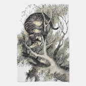 Cheshire Cat Alice Wonderland Theedoek (Verticaal)