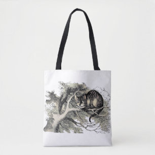 Cheshire Cat Alice Wonderland Tote Bag