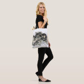 Cheshire Cat Alice Wonderland Tote Bag (Op model)