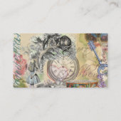 Cheshire Cat Alice Wonderland Visitekaartje (Achterkant)