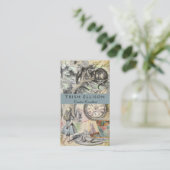 Cheshire Cat Alice Wonderland Visitekaartje (Staand voorkant)