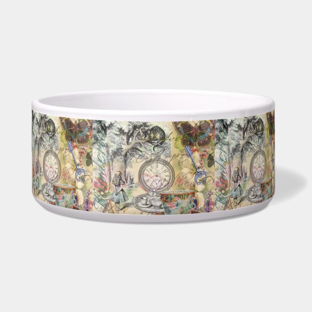 Cheshire Cat Alice Wonderland Voerbakje (Voorkant)