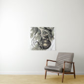 Cheshire Cat Alice Wonderland Wandkleed (In Situ (horizontaal))