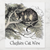 Cheshire Cat Alice Wonderland Wijn Etiket (Enkel label)