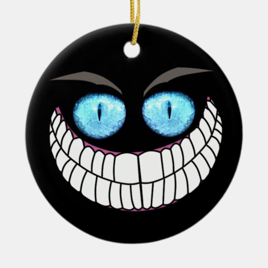 Cheshire Cat - Blue Eyes Ornament (Voorkant)