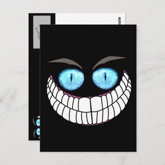 Cheshire Cat - Blue Eyes Post Card Briefkaart (Voorkant / Achterkant)