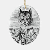 Cheshire Cat Boven de koningin Keramisch Ornament (Rechts)
