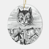 Cheshire Cat Boven de koningin Keramisch Ornament (Links)