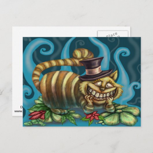 Cheshire Cat Briefkaart (Voorkant / Achterkant)
