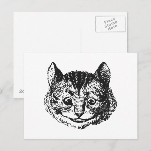 Cheshire Cat Briefkaart (Voorkant / Achterkant)