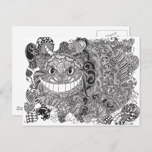 Cheshire Cat Briefkaart (Voorkant / Achterkant)