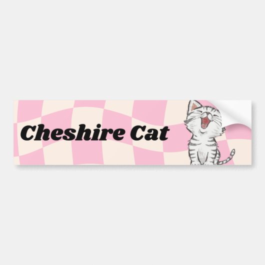 Cheshire Cat Bumpersticker (Voorkant)