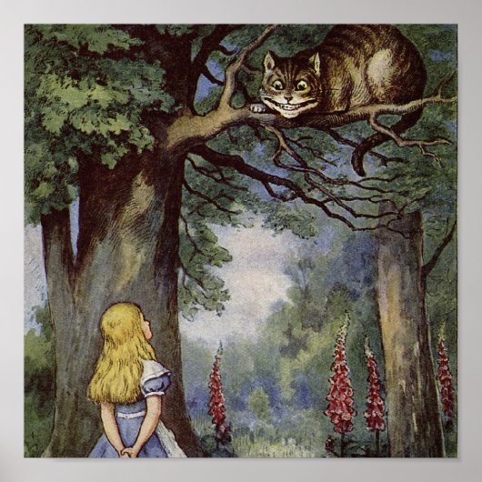 Cheshire Cat Canvas Art Poster (Voorkant)