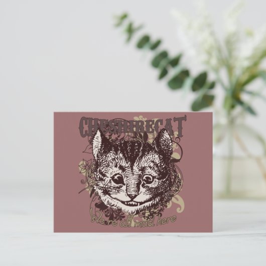 Cheshire Cat Carnivale Style Briefkaart (Staand voorkant)