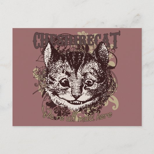 Cheshire Cat Carnivale Style Briefkaart (Voorkant)