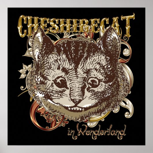 Cheshire Cat Carnivale Style (Gold Version) Poster (Voorkant)