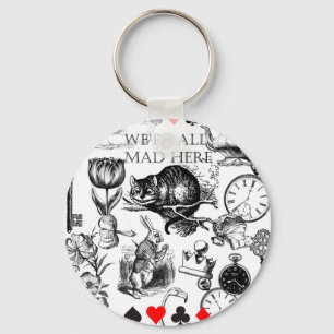Cheshire Cat Classic Alice in Wonderland Art Sleutelhanger