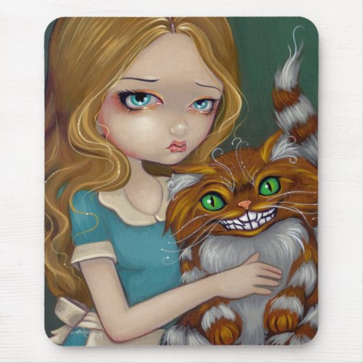 "Cheshire Cat Cuddle" Mousepad Muismat (Voorkant)