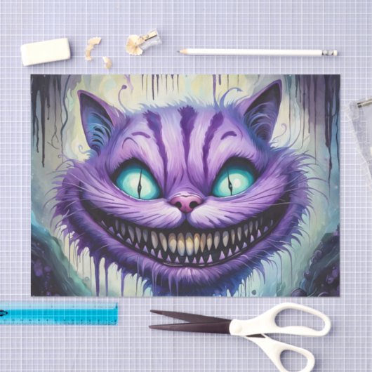 Cheshire Cat Decoupage Paper – Gothic Alice Tissuepapier (Craft)