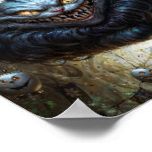 Cheshire Cat Donkere Fantasie Poster (Hoek)