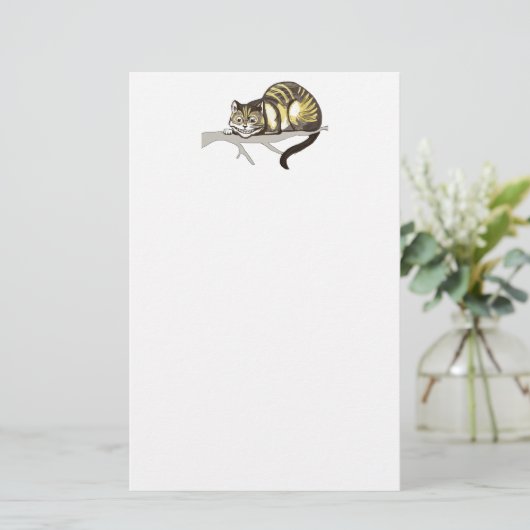 Cheshire Cat Drawing Briefpapier (Staand voorkant)