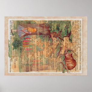 Cheshire cat en Alice Poster