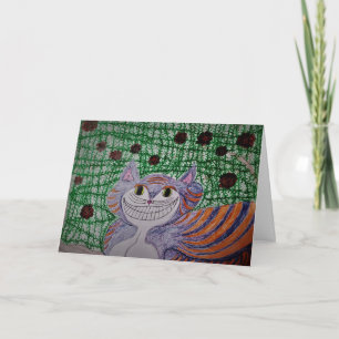 "Cheshire Cat" - Gefeliciteerd Kaart