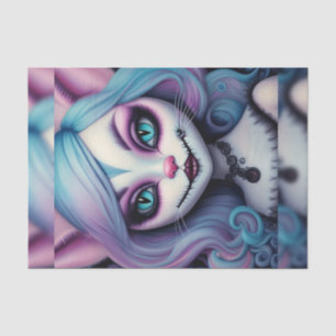 Cheshire Cat Girl Wonderland Decoupage Papier