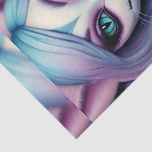 Cheshire Cat Girl Wonderland Decoupage Papier (Detail)