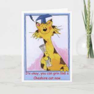 Cheshire Cat Grin - Afstuderen Card Kaart