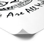 Cheshire Cat Grinning We zijn allemaal Mad Hier Wo Poster (Hoek)