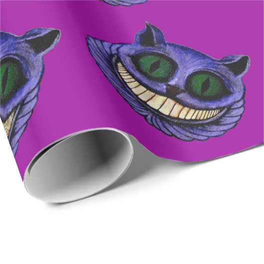 CHESHIRE CAT HEAD (Alice in Wonderland design 2) ~ Cadeaupapier (Rol Hoek)