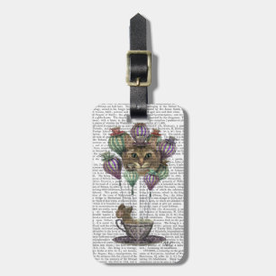 Cheshire Cat Hot Air ballon Bagagelabel