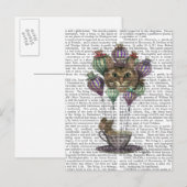 Cheshire Cat Hot Air ballon Briefkaart (Voorkant / Achterkant)