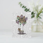 Cheshire Cat Hot Air ballon Briefkaart (Staand voorkant)