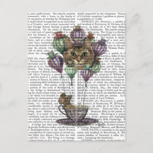 Cheshire Cat Hot Air ballon Briefkaart