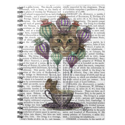 Cheshire Cat Hot Air ballon Notitieboek (Voorkant)