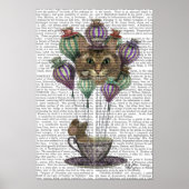 Cheshire Cat Hot Air ballon Poster (Voorkant)